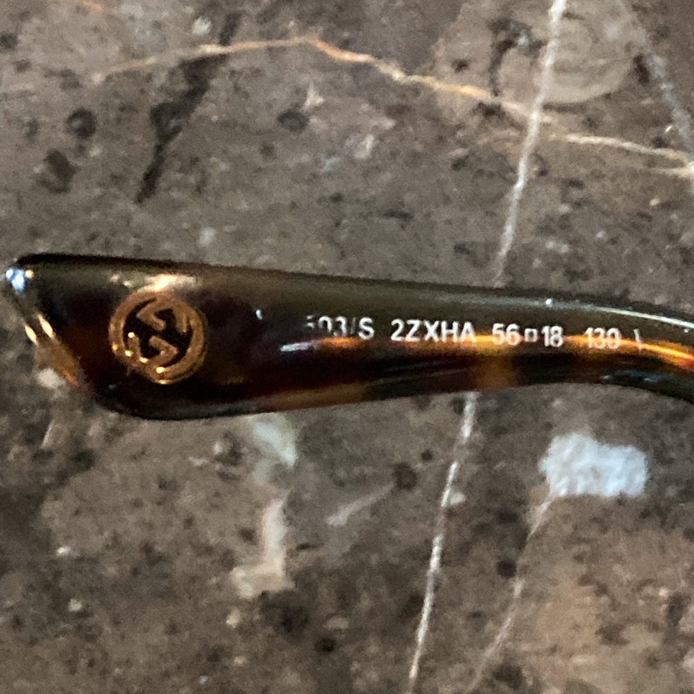 🌸WAS $275: Gucci Havanna Brown Gold Plated Mesh Sunglasses with Case - Picture 11 of 16